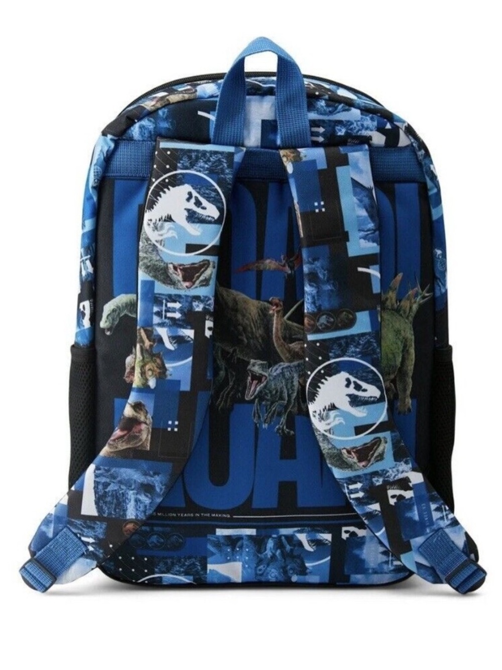 NEW! Universal Studio Jurassic World Boy’s 17" Laptop Blue Backpack NWT - Picture 2 of 13